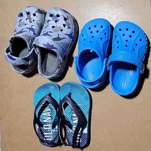Kids shoe bundle slip on Crocs size 7